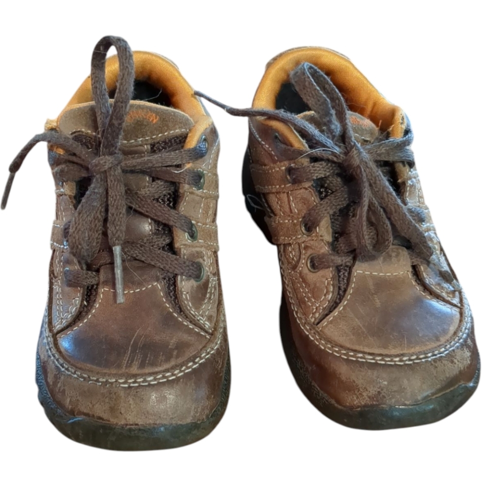 MUNCHKIN Brown Leather Lace Up Dress Shoes Toddler 8